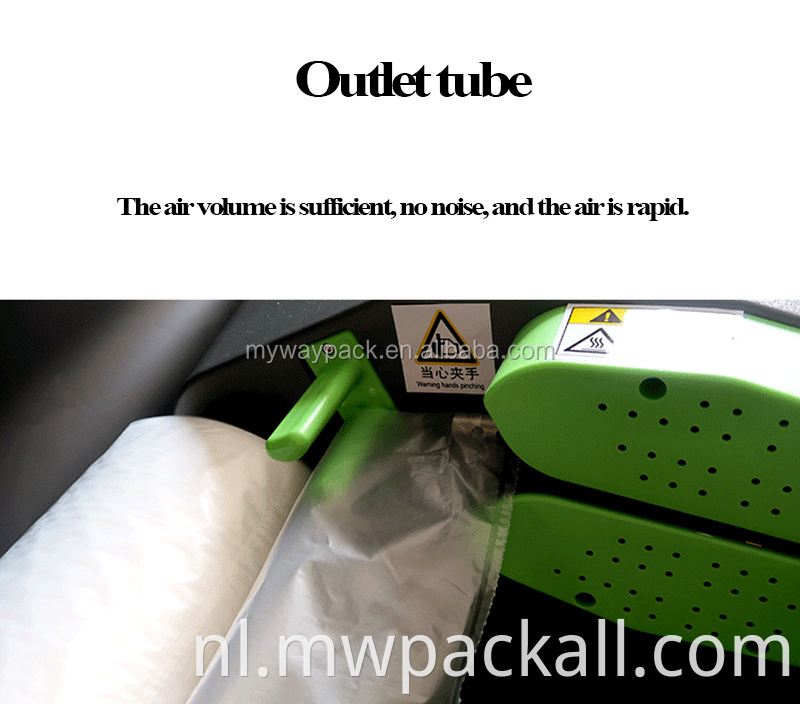 Desktop Airbag verpakkingsmachine verschillende grootte van luchtkussen beschermende verpakkingsmachine:
